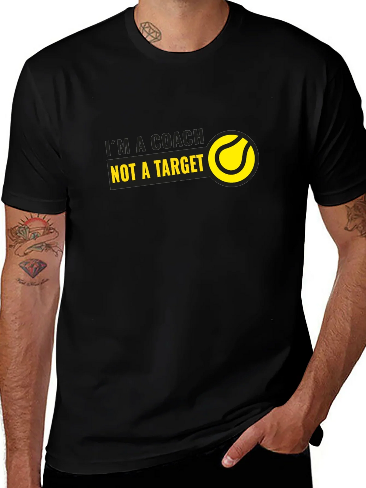 Tennis Coach T-Shirt - Im a Not a Target product image 1