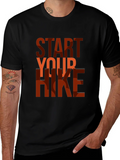 Start Your Hike Graphic Tee - Black Casual T-Shirt product image 1