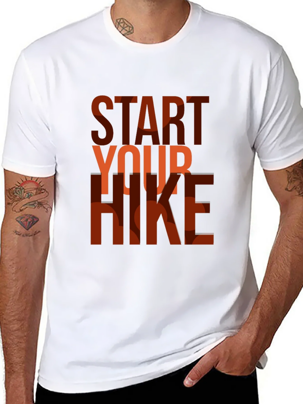 Start Your Hike Graphic Tee - Black Casual T-Shirt product image 7