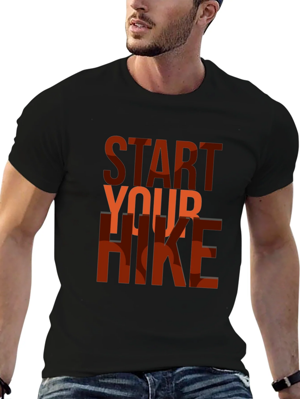 Start Your Hike Graphic Tee - Black Casual T-Shirt product image 6