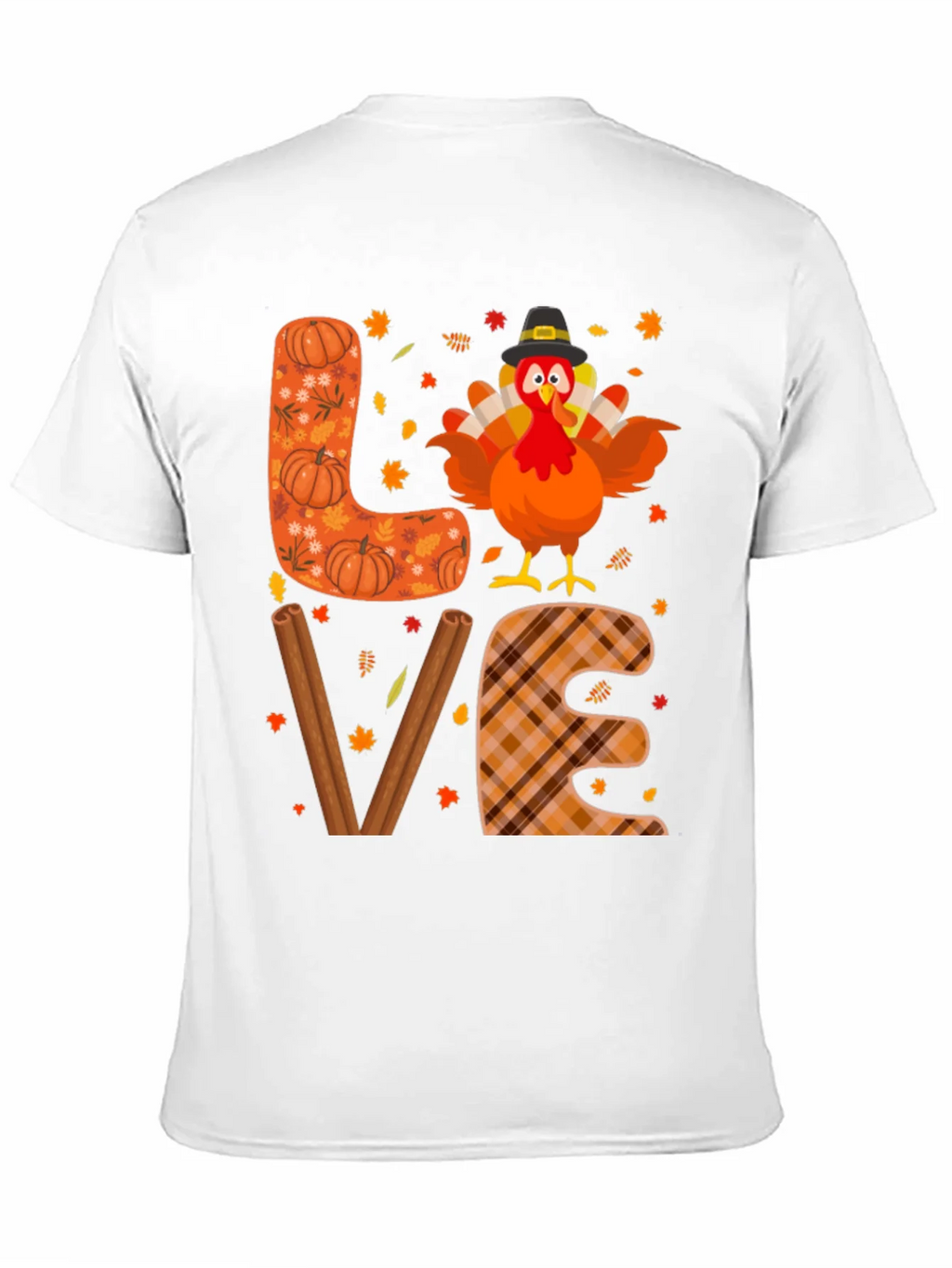 Thanksgiving Turkey LOVE Graphic T-Shirt product image 10