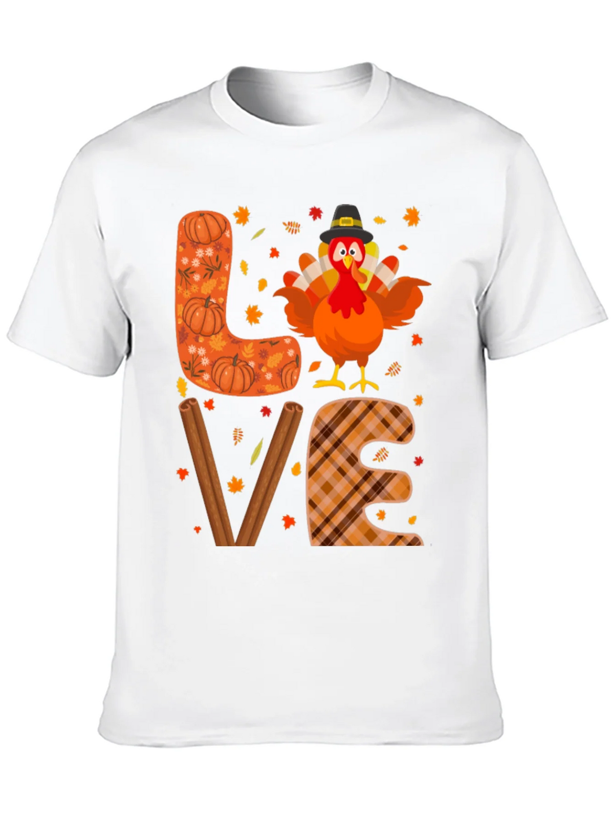 Thanksgiving Turkey LOVE Graphic T-Shirt product image 9