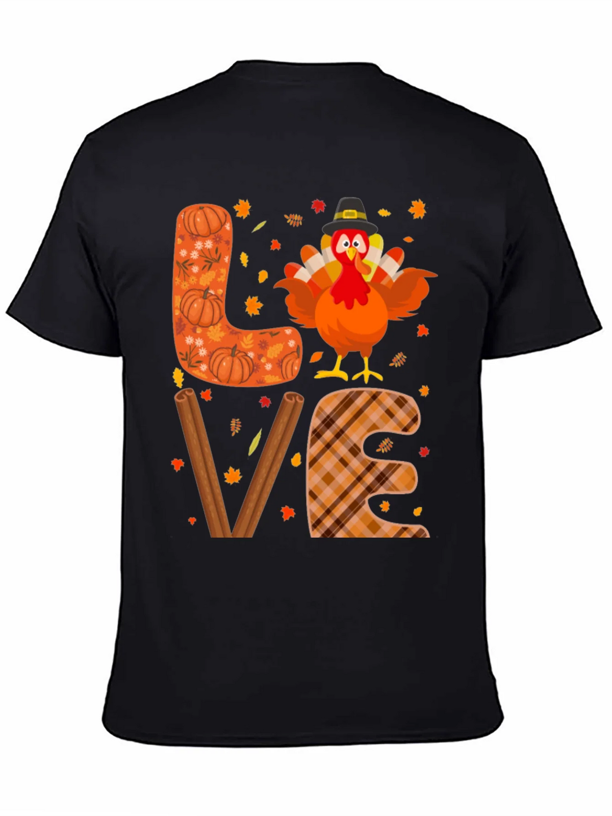 Thanksgiving Turkey LOVE Graphic T-Shirt product image 4