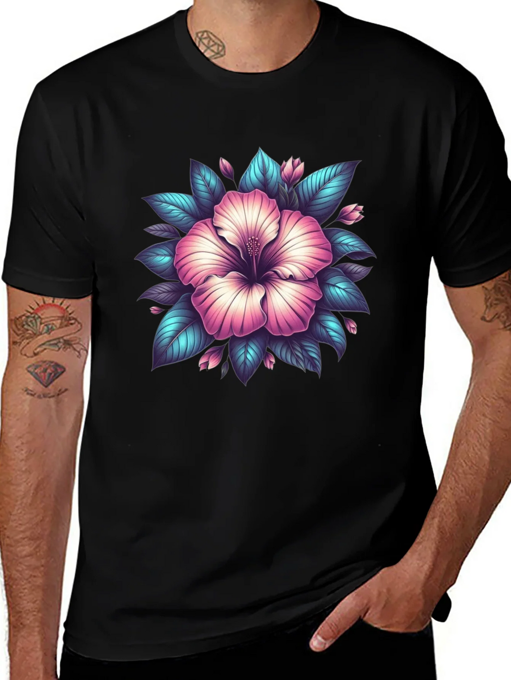 Hibiscus Flower Graphic T-Shirt product image 1