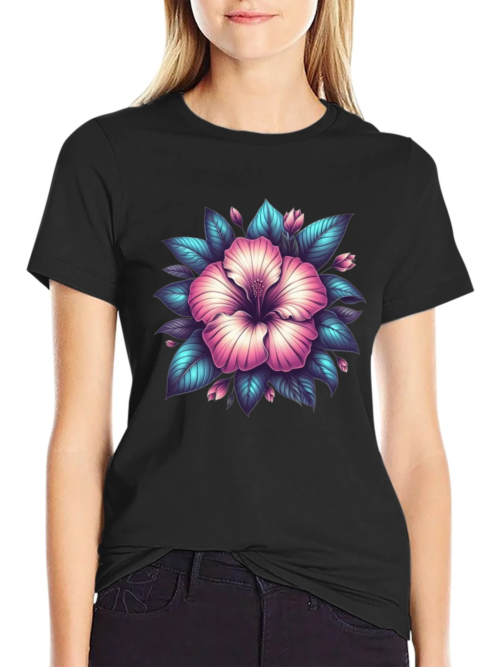 Hibiscus Flower Graphic T-Shirt product image 2