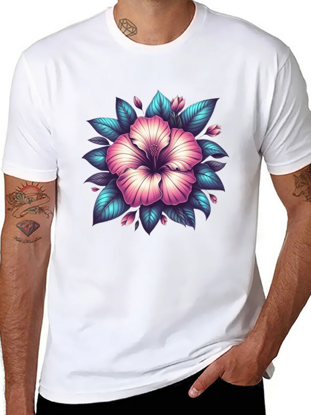 Hibiscus Flower Graphic T-Shirt product image 4