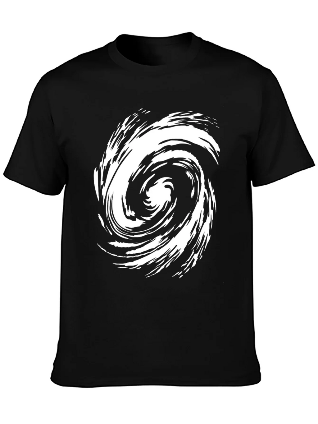 Abstract Swirl Graphic Tee - Casual Black T-Shirt product image 3