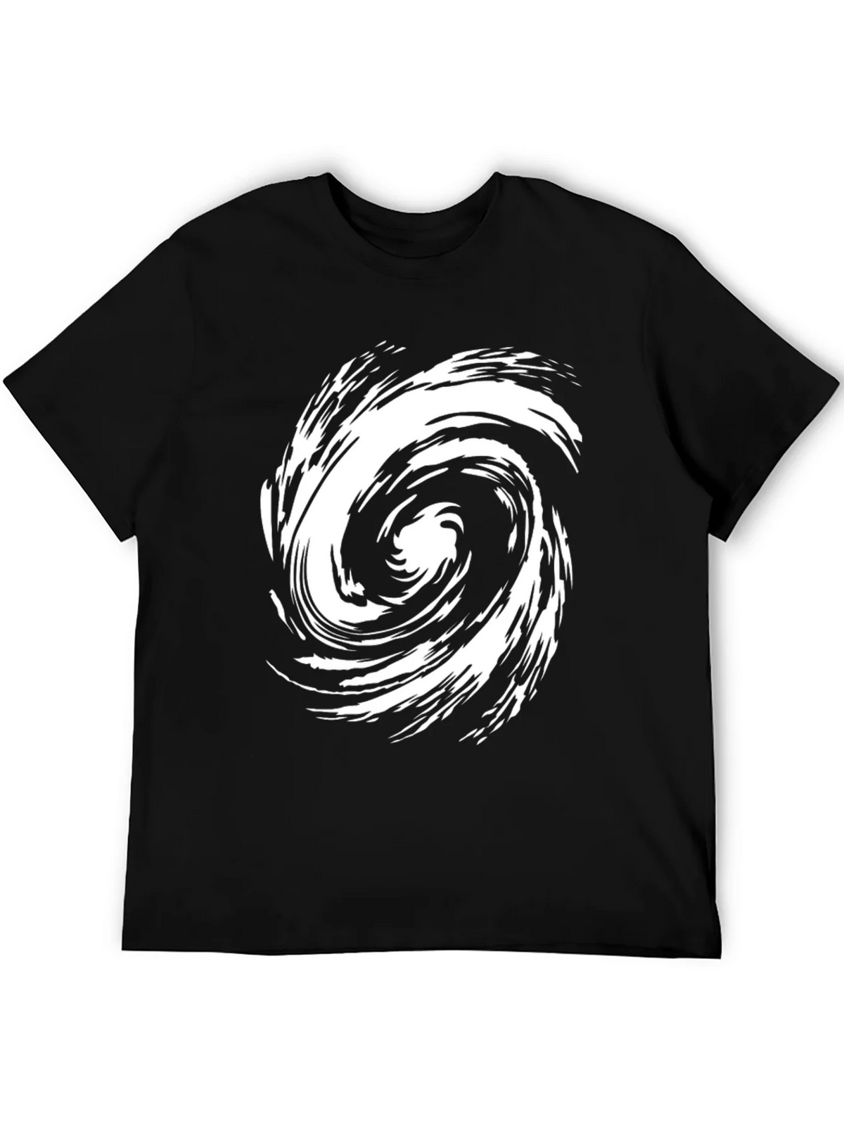 Abstract Swirl Graphic Tee - Casual Black T-Shirt product image 5