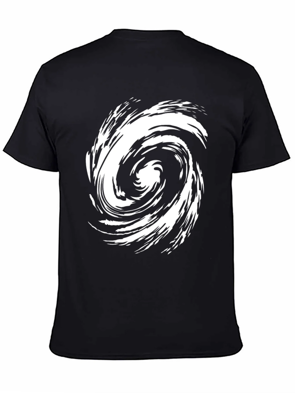 Abstract Swirl Graphic Tee - Casual Black T-Shirt product image 4