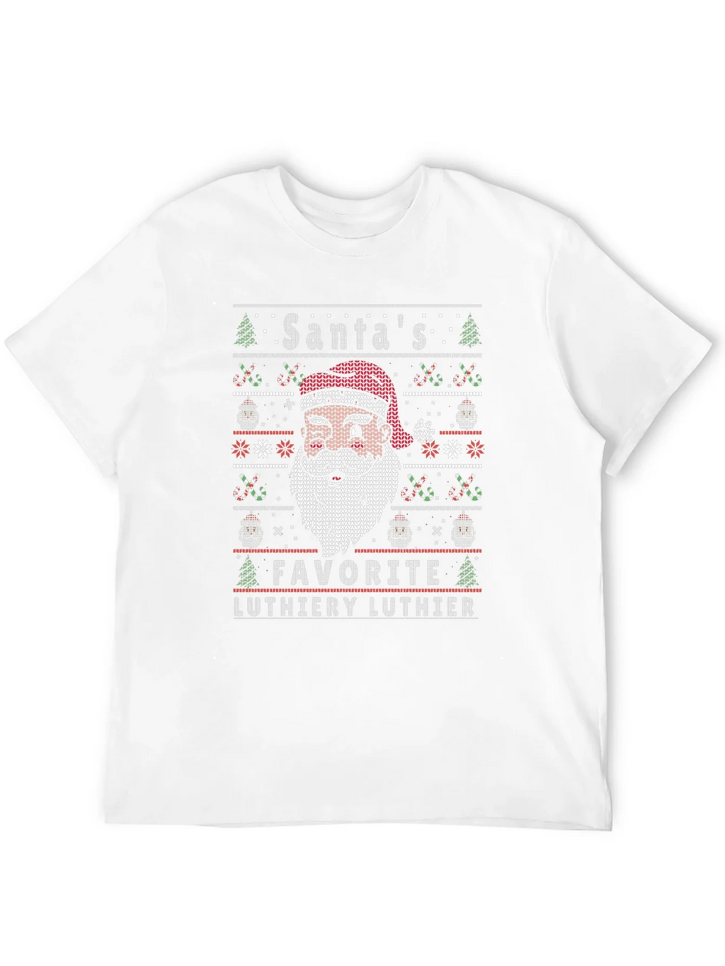 Santas Favorite Luthier Ugly Christmas Sweater T-Shirt product image 8