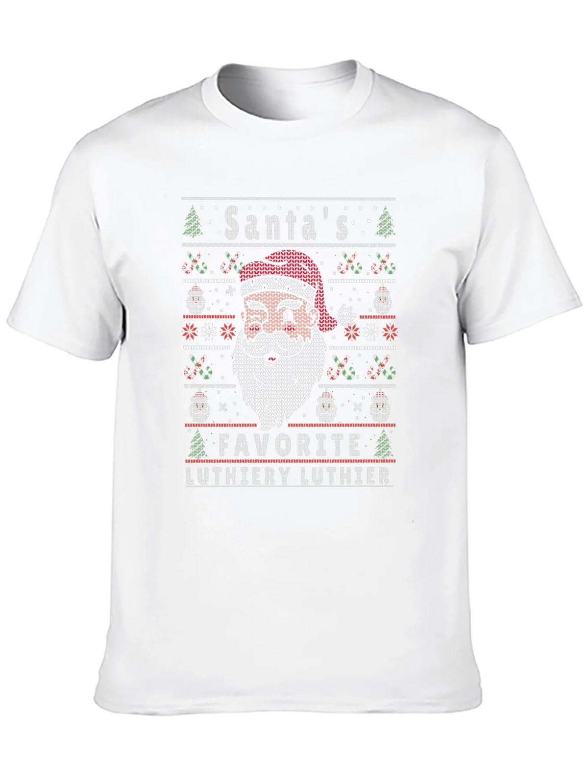 Santas Favorite Luthier Ugly Christmas Sweater T-Shirt product image 7