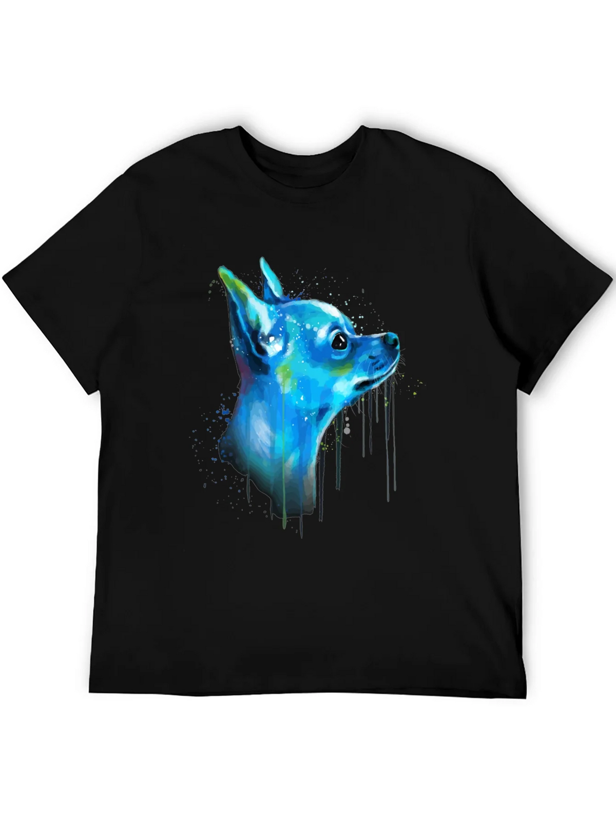 Colorful Chihuahua Graphic Tee - Black product image 5