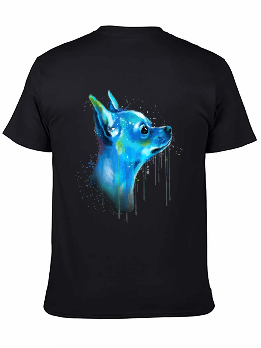 Colorful Chihuahua Graphic Tee - Black product image 4