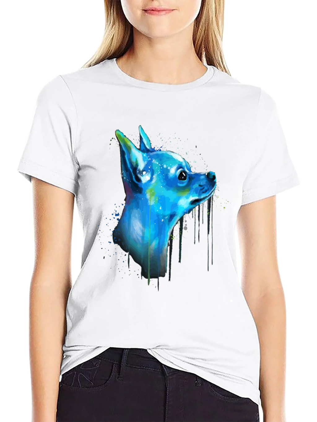 Colorful Chihuahua Graphic Tee - Black product image 8