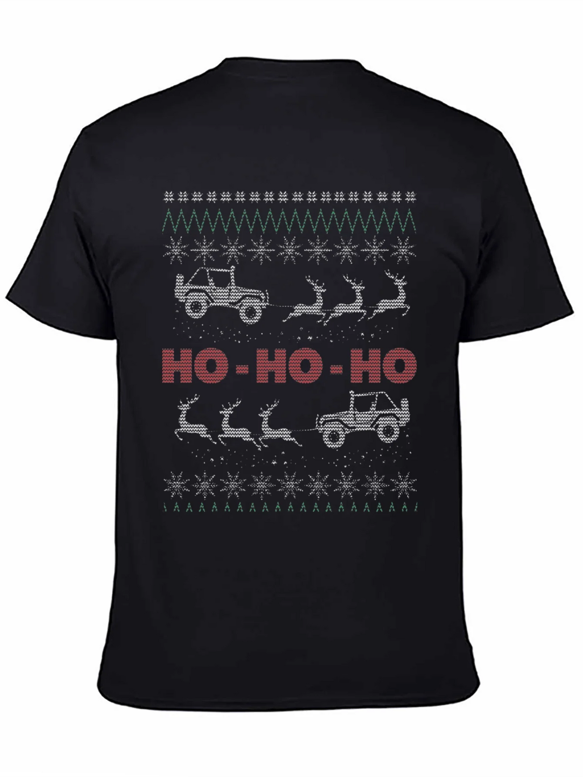 Christmas Jeep Reindeer T-Shirt Holiday Gift product image 4