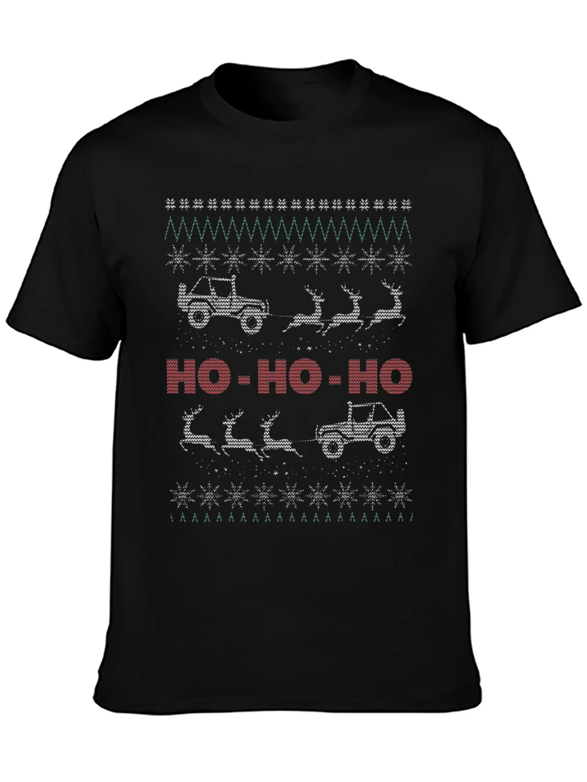Christmas Jeep Reindeer T-Shirt Holiday Gift product image 3