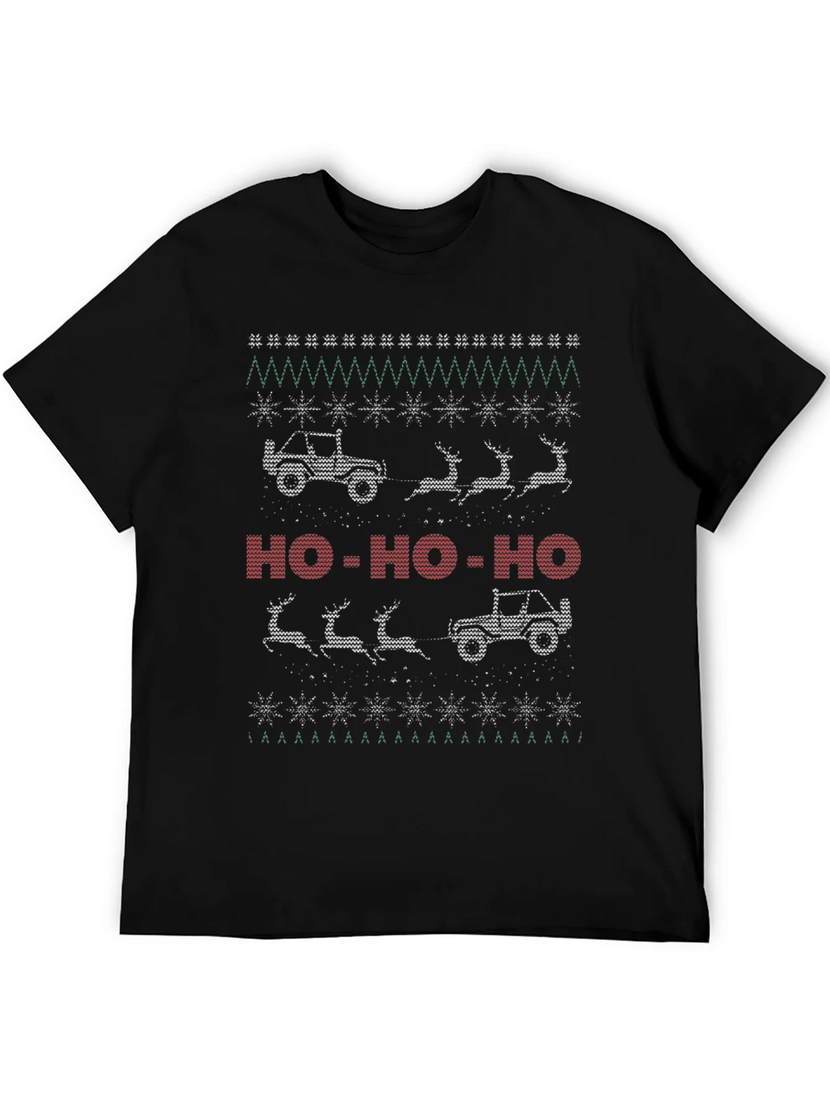 Christmas Jeep Reindeer T-Shirt Holiday Gift product image 5