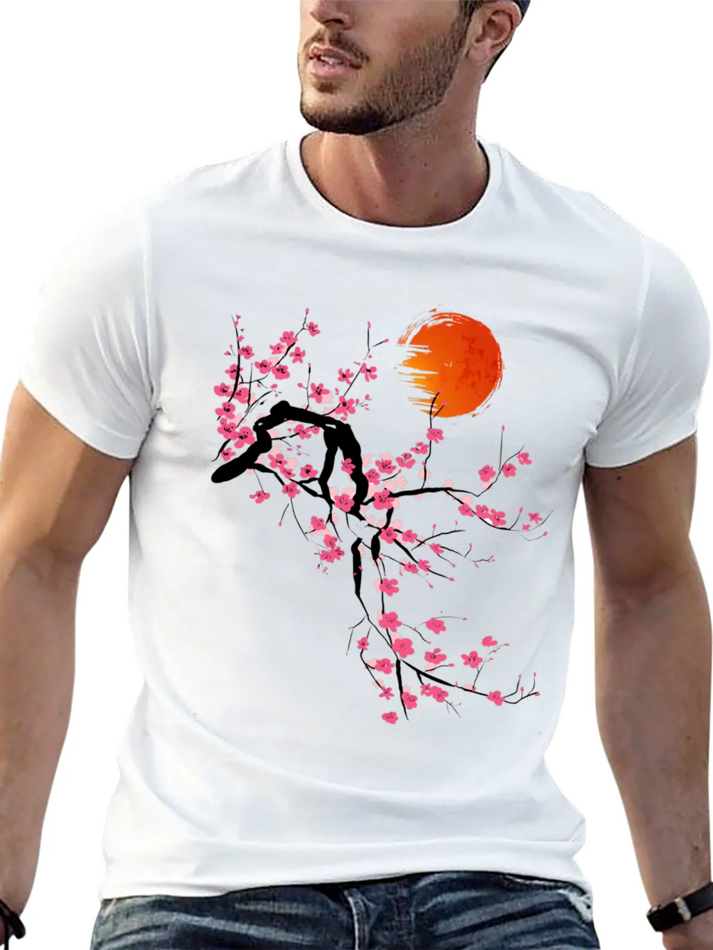 Cherry Blossom Sunset T-Shirt - Artistic Graphic Tee product image 12