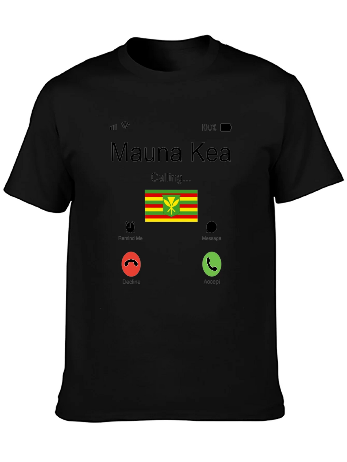 Mauna Kea Calling T-Shirt - Hawaiian Flag Design product image 3
