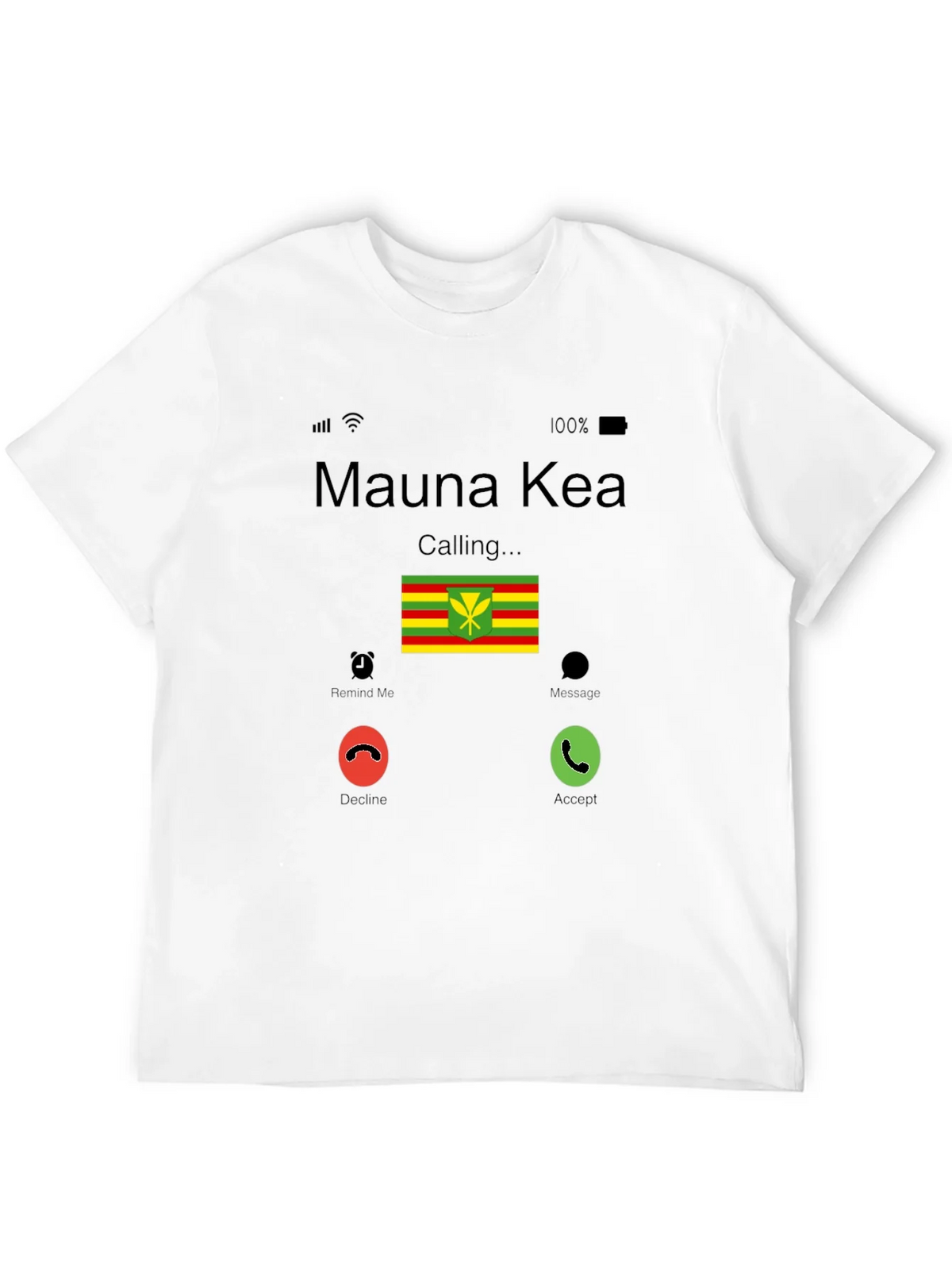 Mauna Kea Calling T-Shirt - Hawaiian Flag Design product image 11