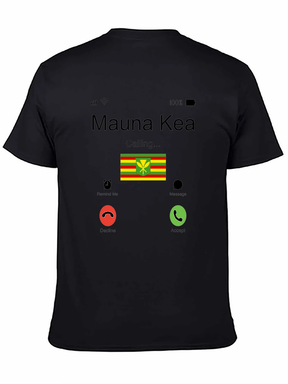 Mauna Kea Calling T-Shirt - Hawaiian Flag Design product image 4