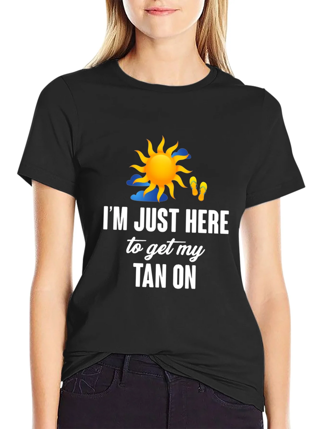 Im Just Here to Get My Tan On Graphic T-Shirt product image 2