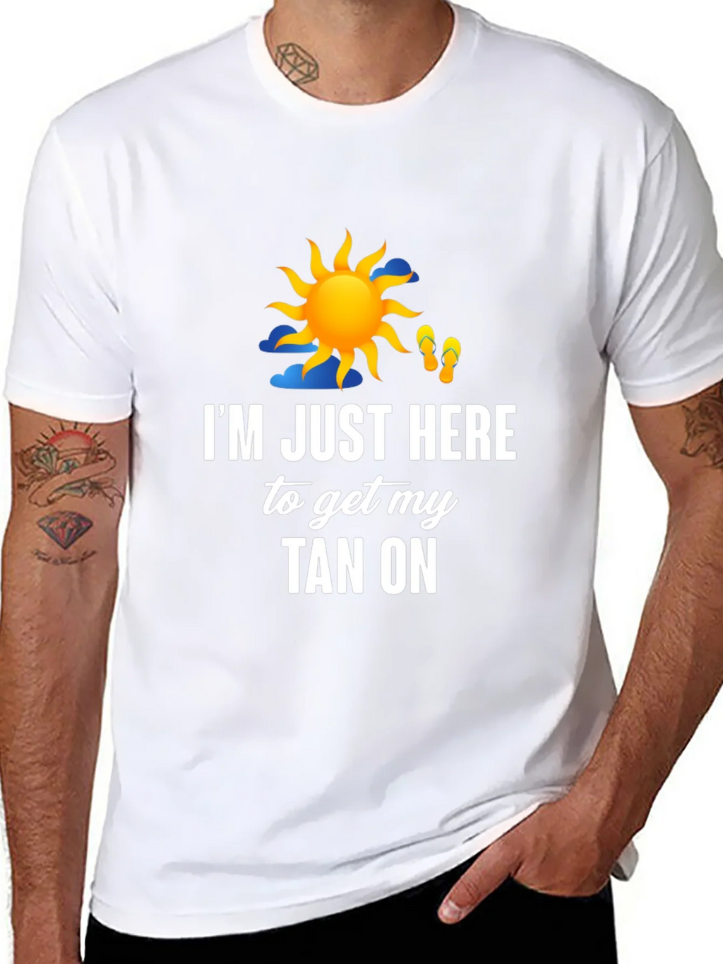 Im Just Here to Get My Tan On Graphic T-Shirt product image 7