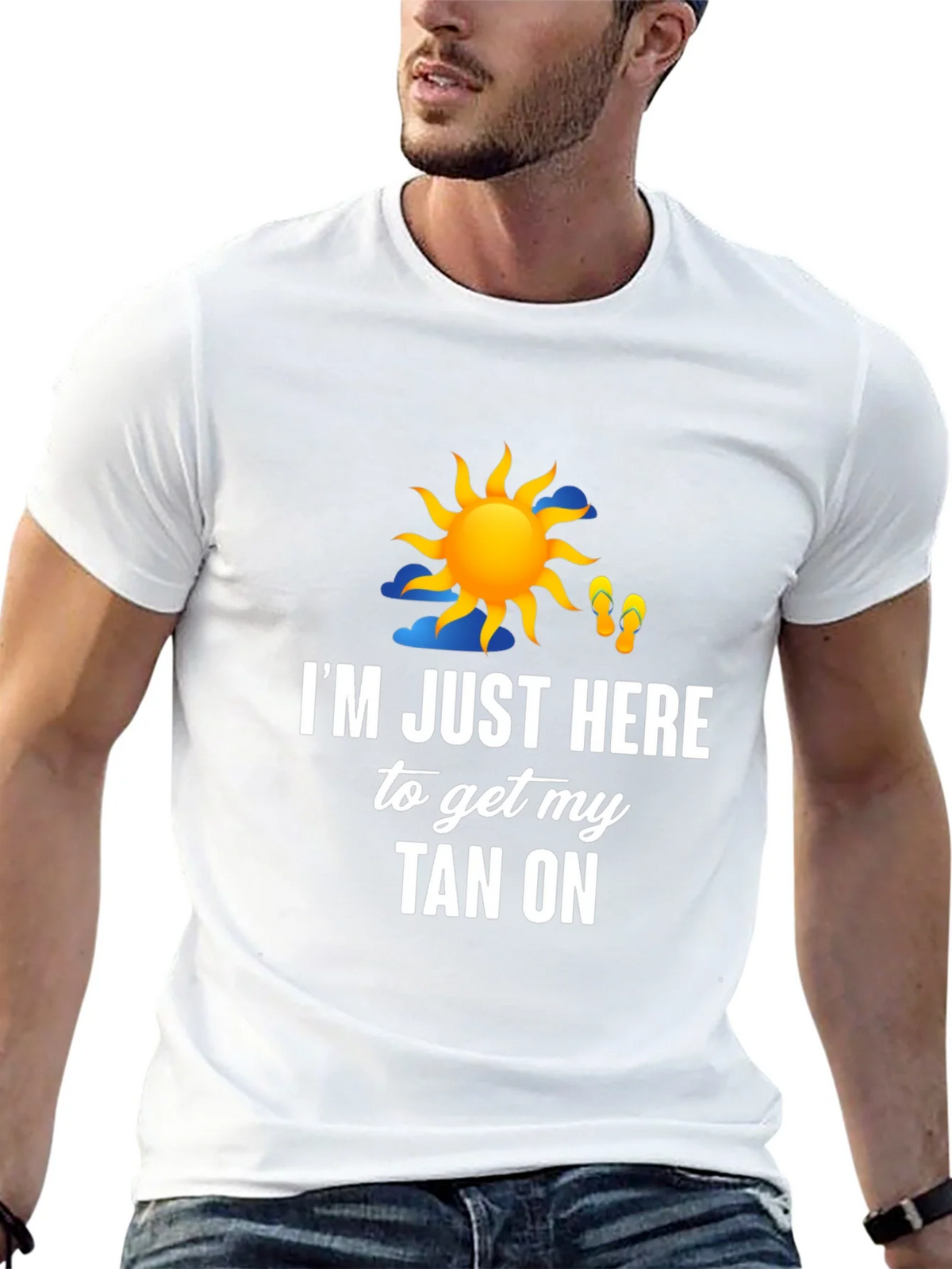 Im Just Here to Get My Tan On Graphic T-Shirt product image 12