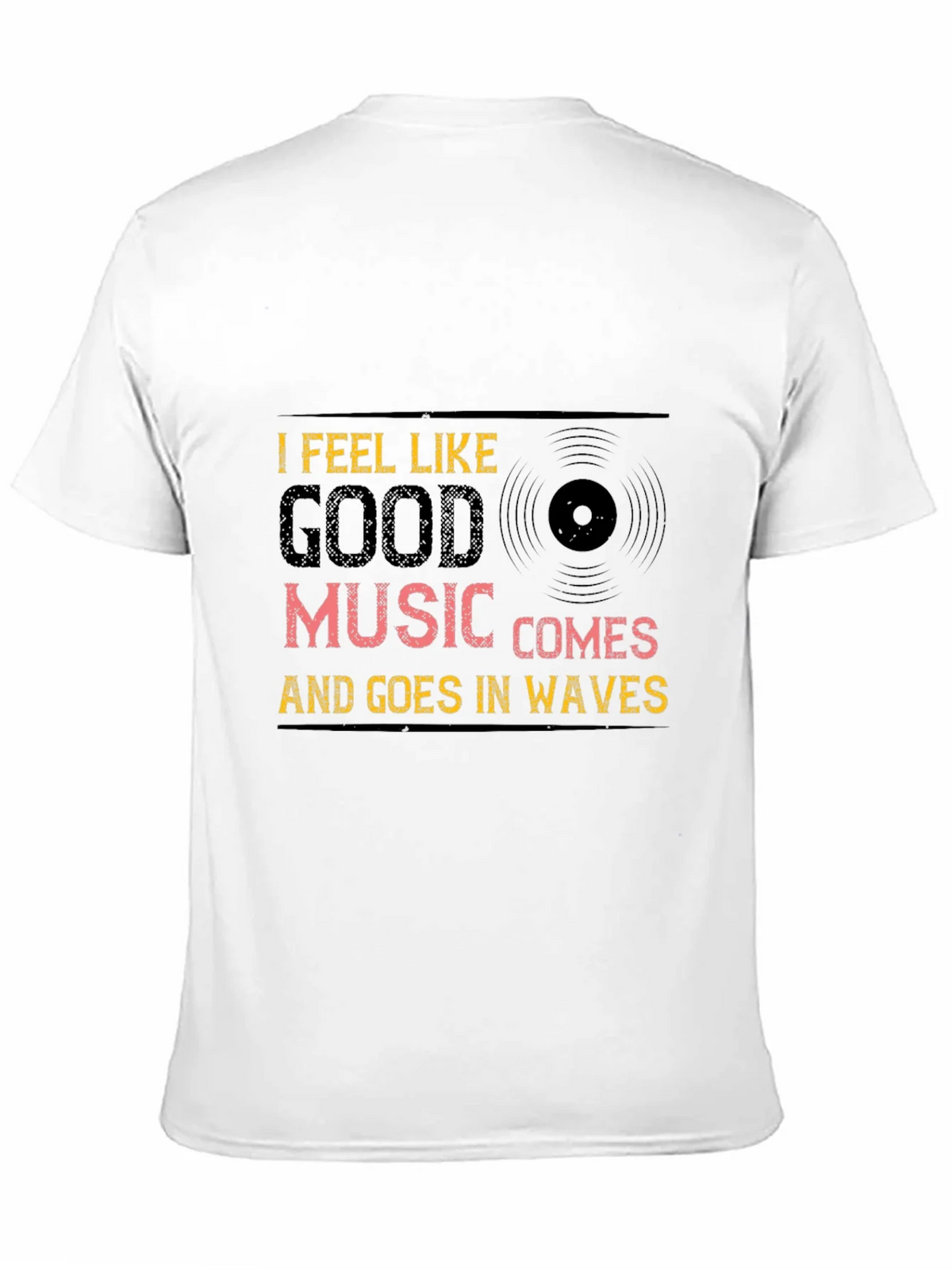 Music Waves Graphic Tee - Black Cotton T-Shirt product image 10