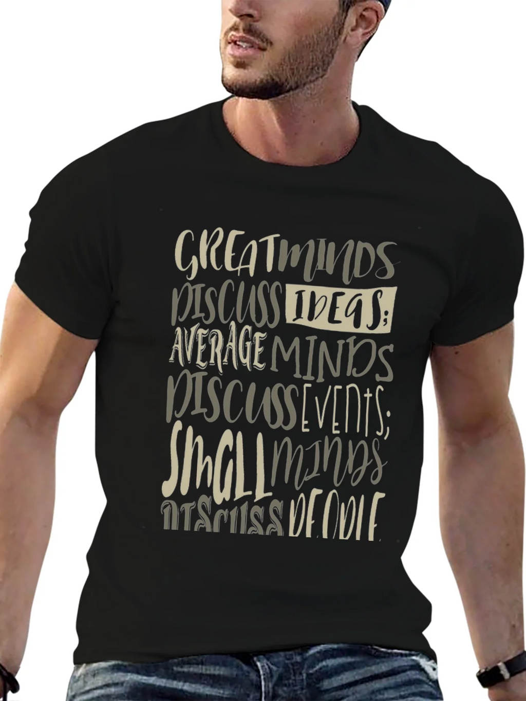 Great Minds Discuss Ideas Graphic Tee product image 6