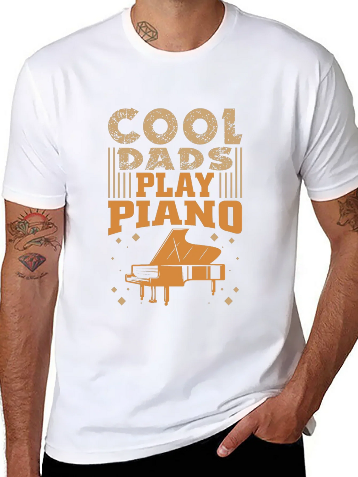 Cool Dads Play Piano Graphic Tee product image 7