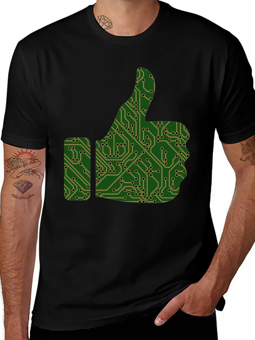 Tech Thumbs Up Graphic T-Shirt product image 1
