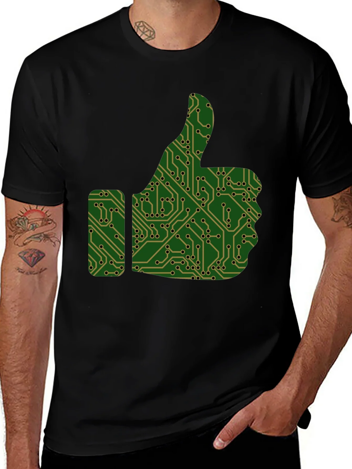 Tech Thumbs Up Graphic T-Shirt product image 1