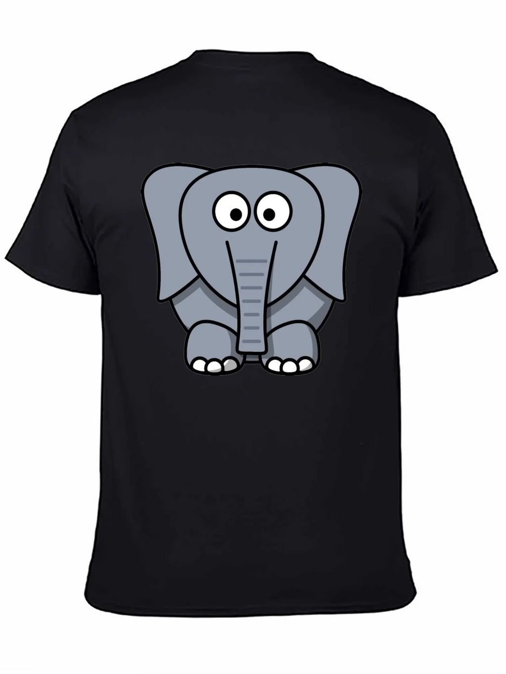 Cartoon Elephant Graphic Black T-Shirt product image 4
