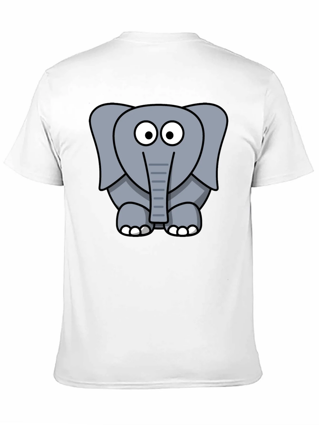Cartoon Elephant Graphic Black T-Shirt product image 10