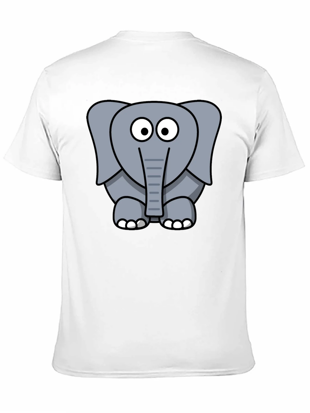 Cartoon Elephant Graphic Black T-Shirt product image 10