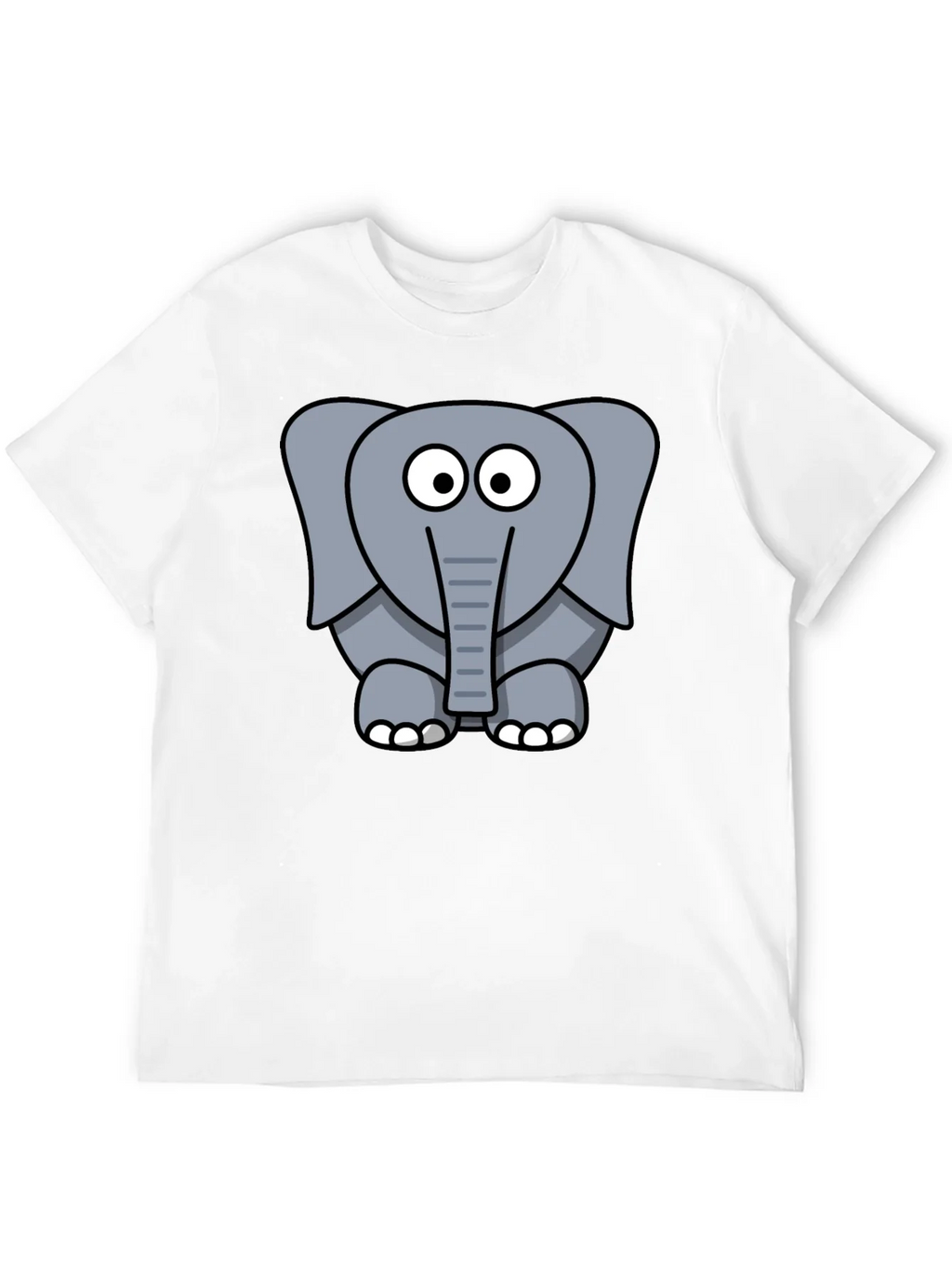 Cartoon Elephant Graphic Black T-Shirt product image 11