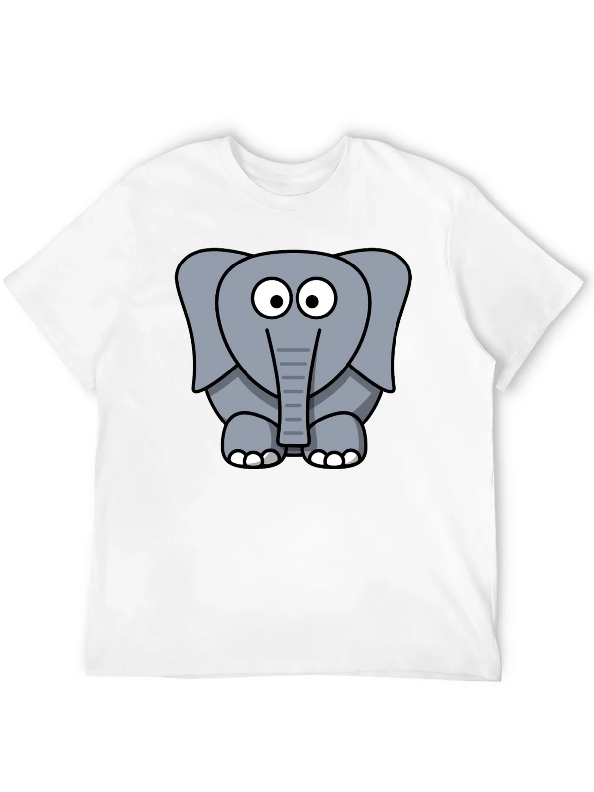 Cartoon Elephant Graphic Black T-Shirt product image 11