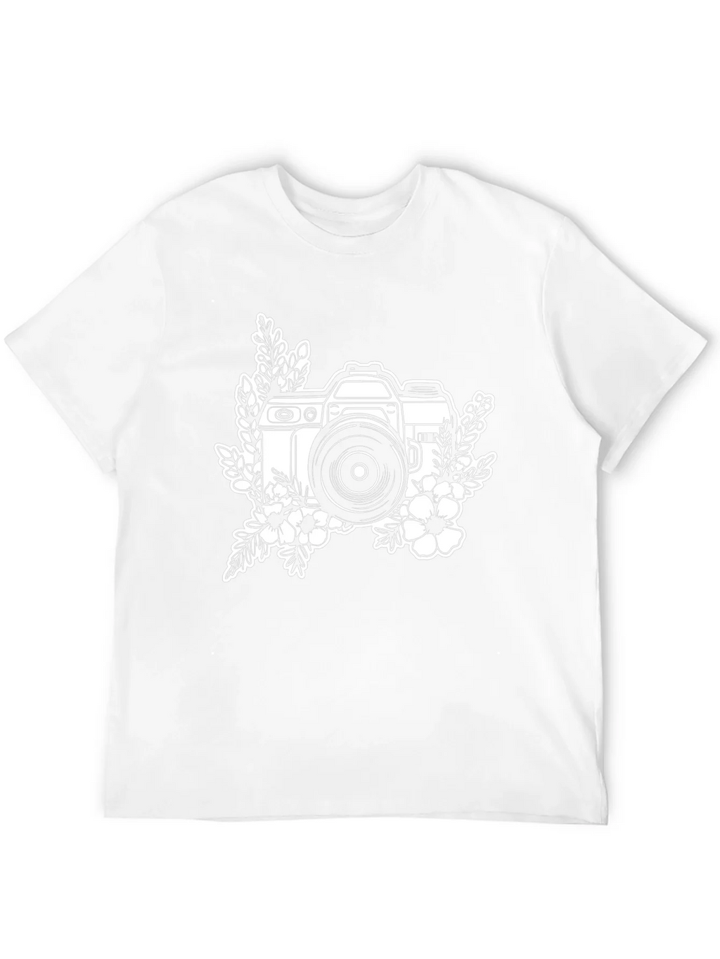 Floral Camera Black Graphic T-Shirt product image 11