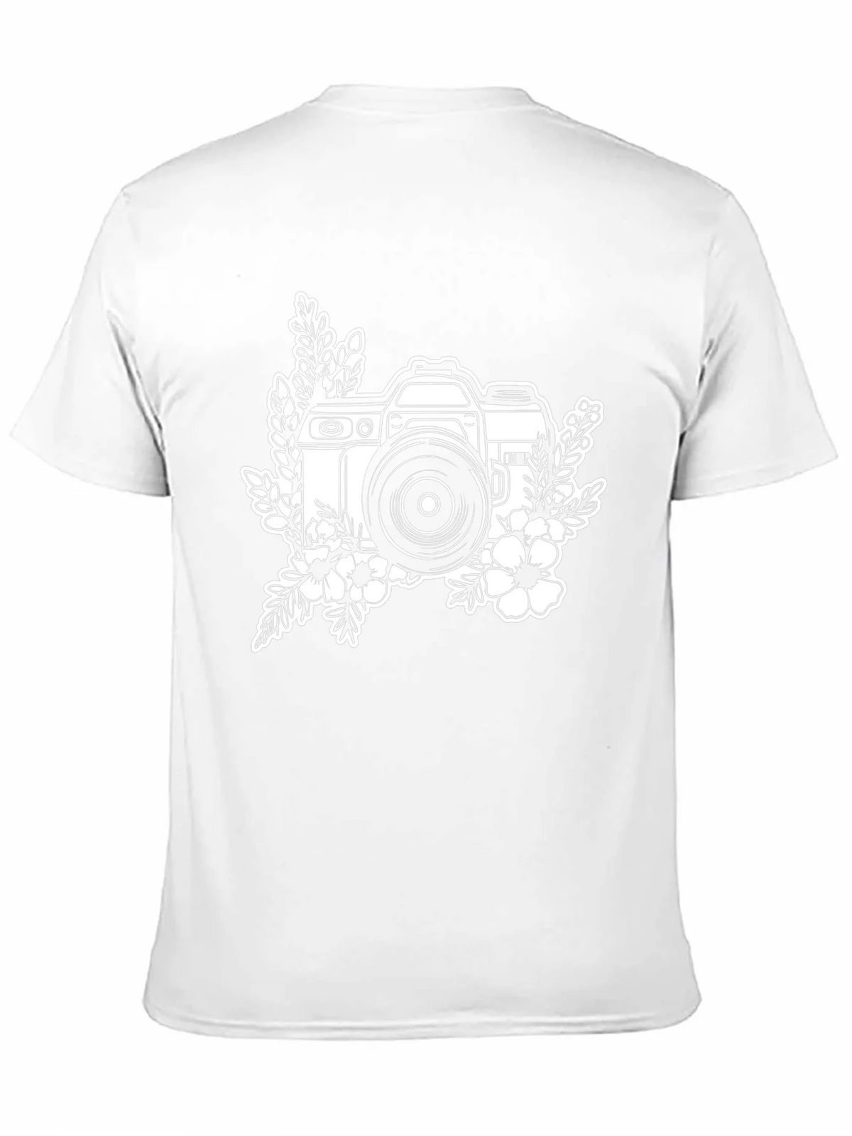 Floral Camera Black Graphic T-Shirt product image 10