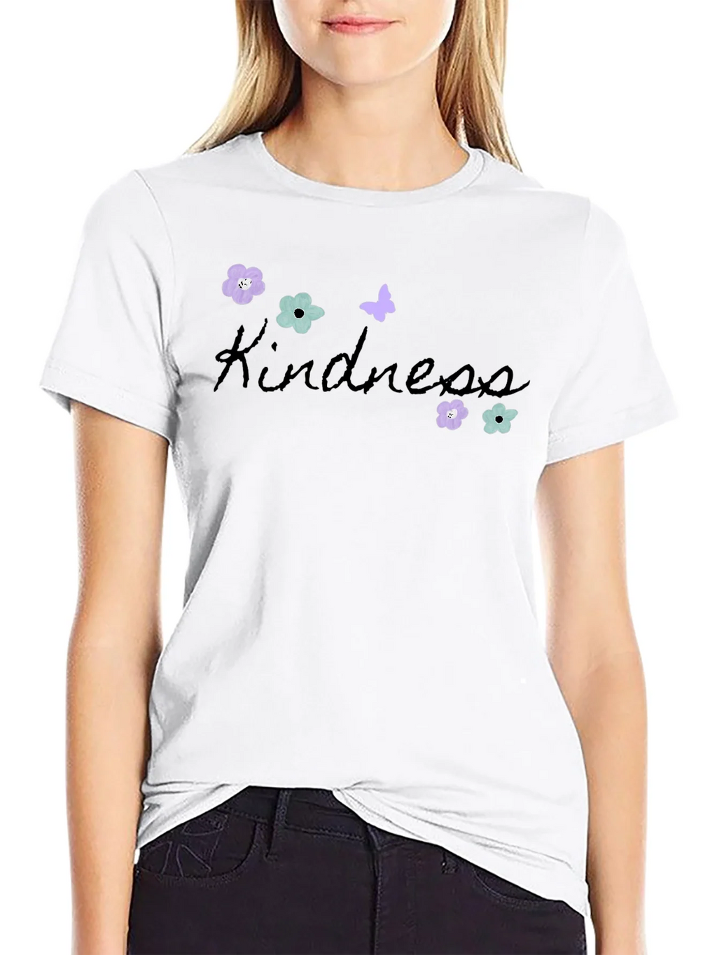 Kindness Graphic Tee - Floral Butterfly Design product image 8