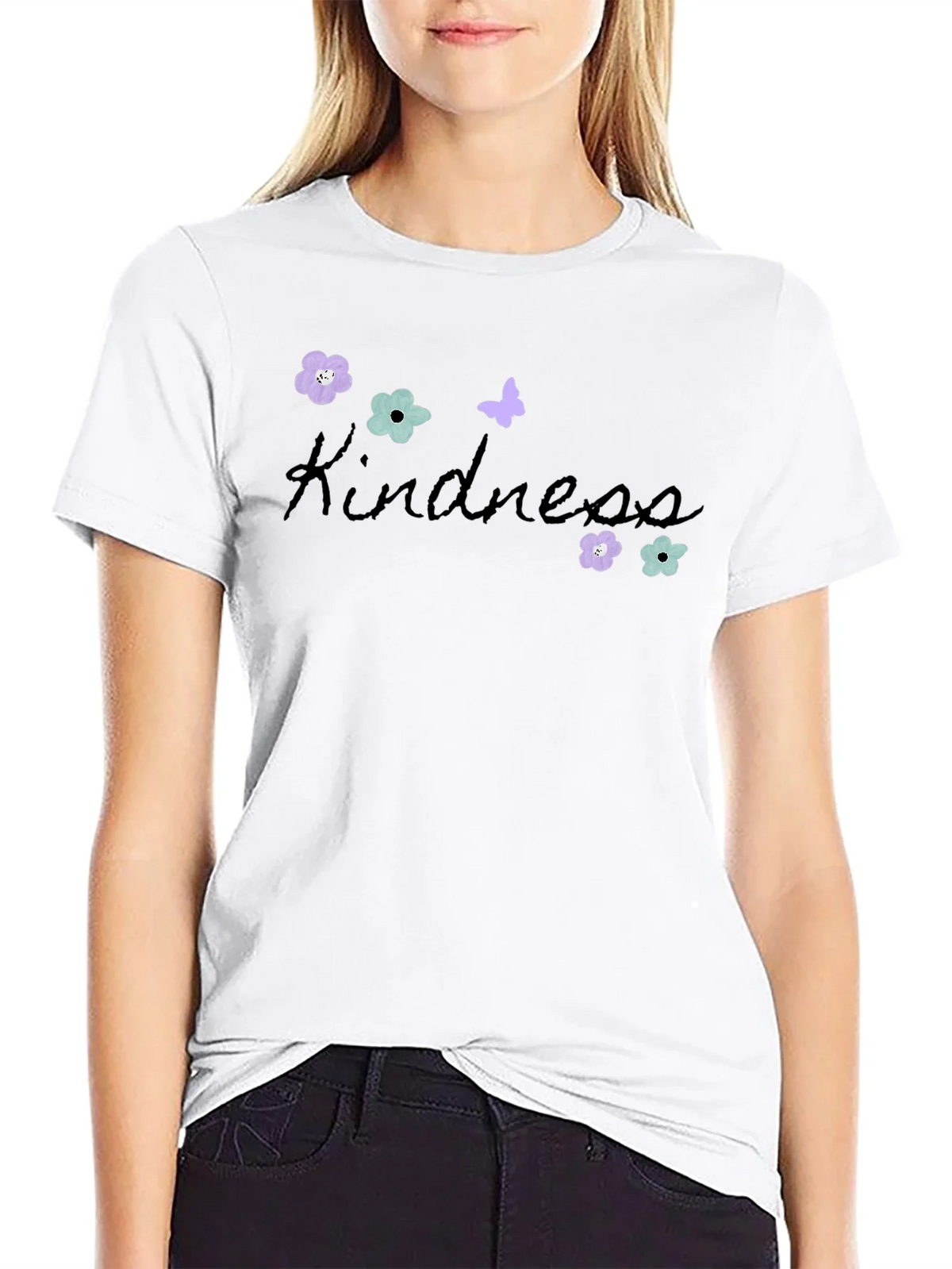 Kindness Graphic Tee - Floral Butterfly Design product image 8