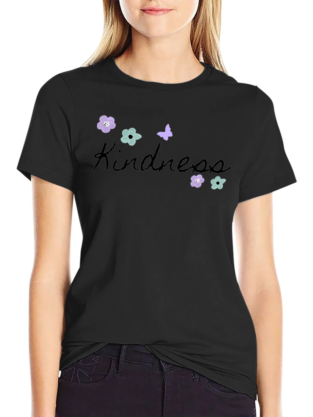 Kindness Graphic Tee - Floral Butterfly Design product image 2