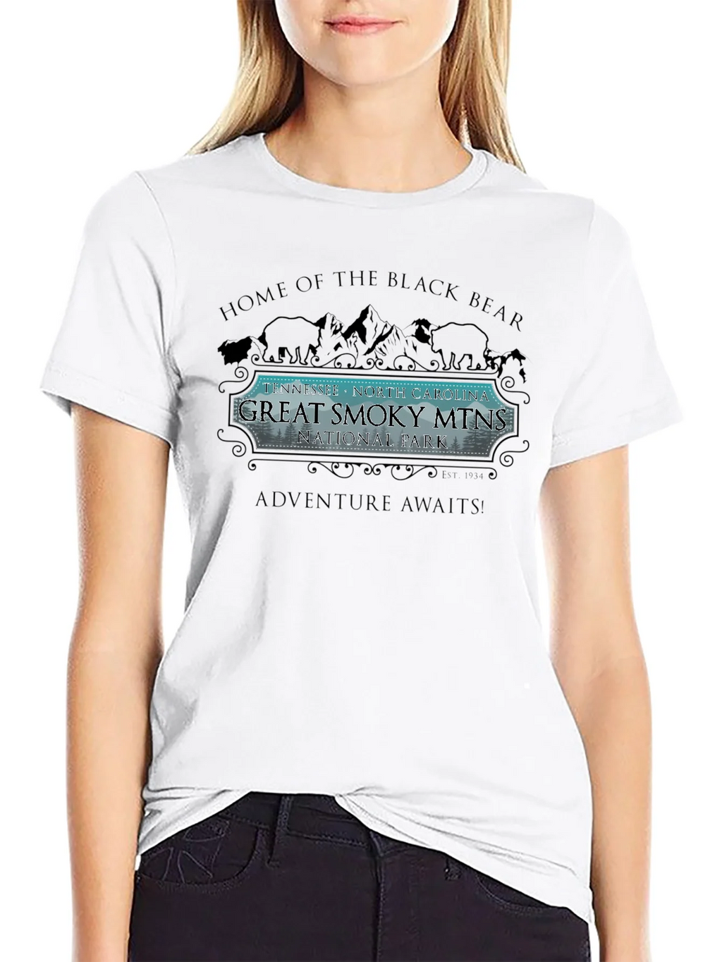 Great Smoky Mountains Black Bear T-Shirt product image 4