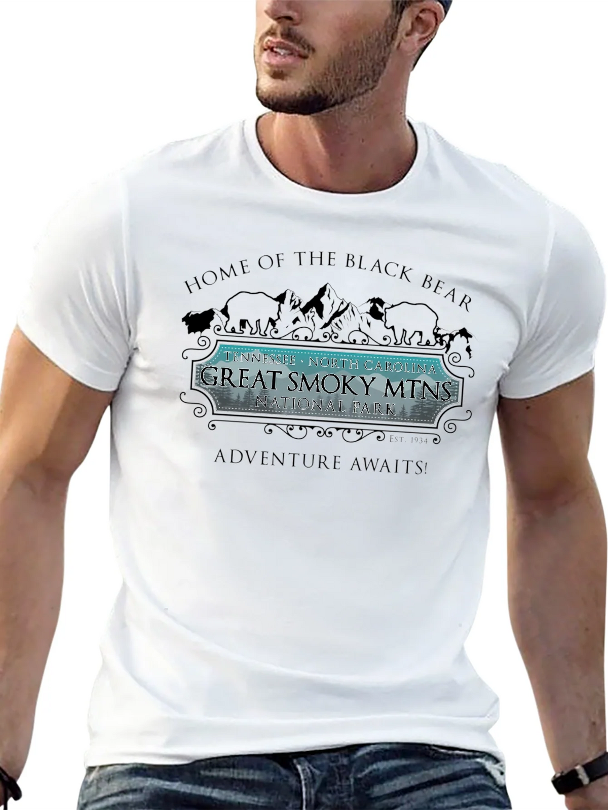 Great Smoky Mountains Black Bear T-Shirt product image 6