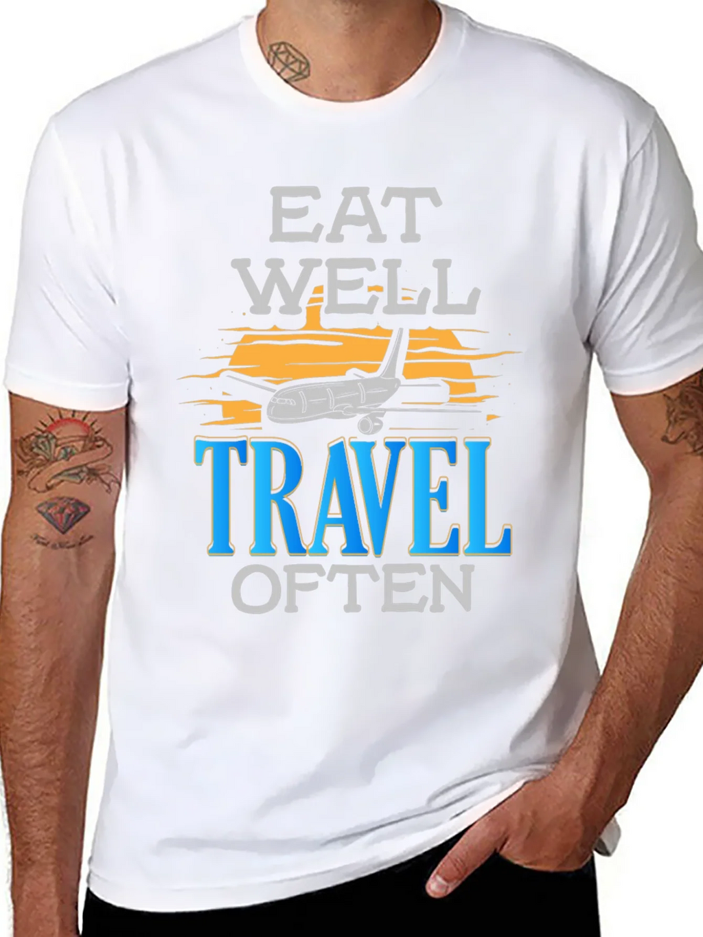 Eat Well Travel Often Graphic T-Shirt product image 2