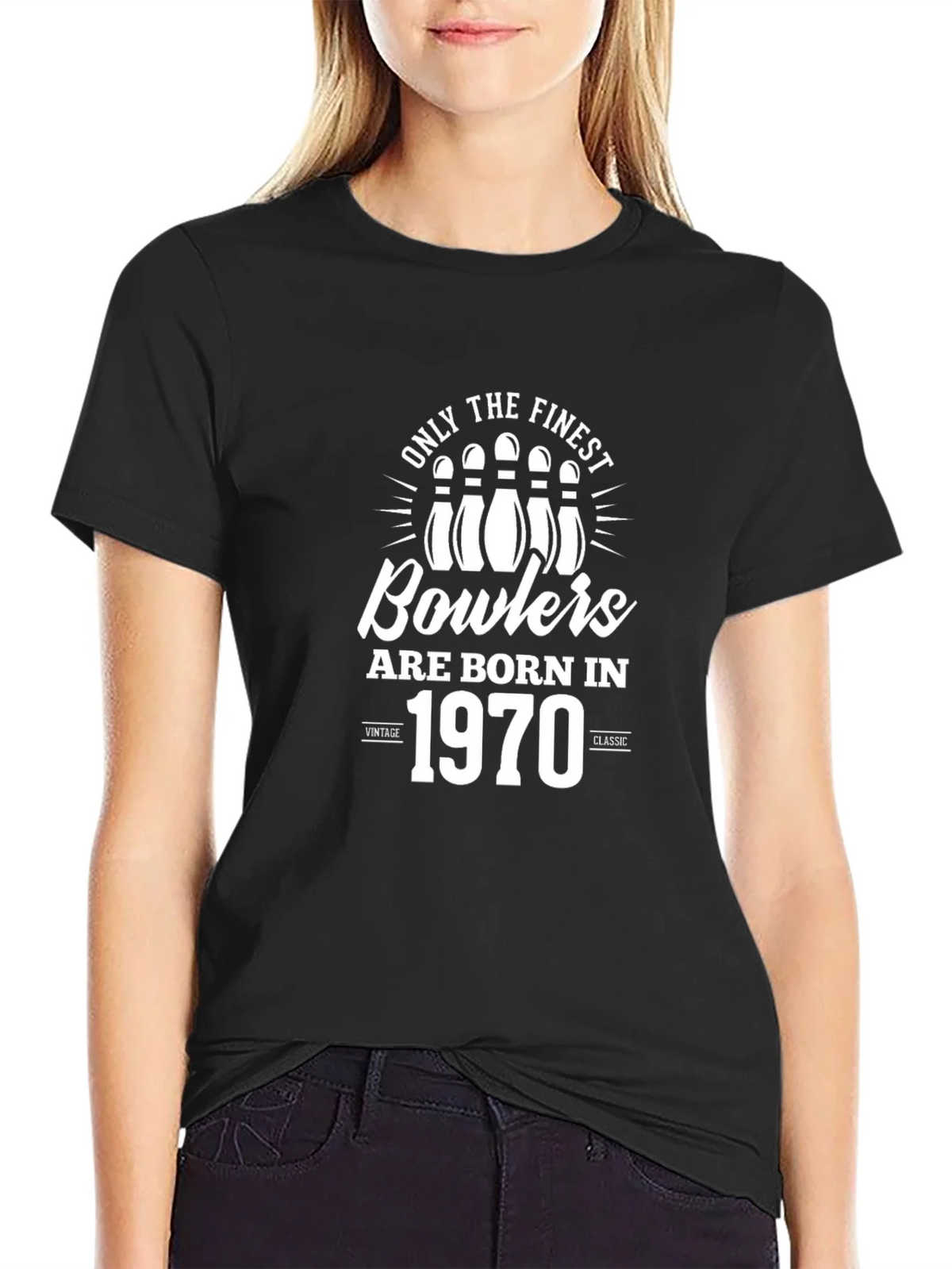 Finest Bowlers Born in 1970 Black T-Shirt product image 2