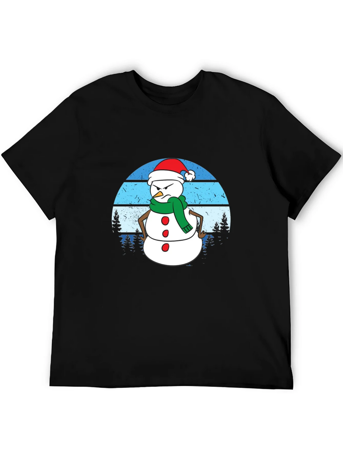 Grumpy Snowman Graphic Tee - Holiday Humor product image 3