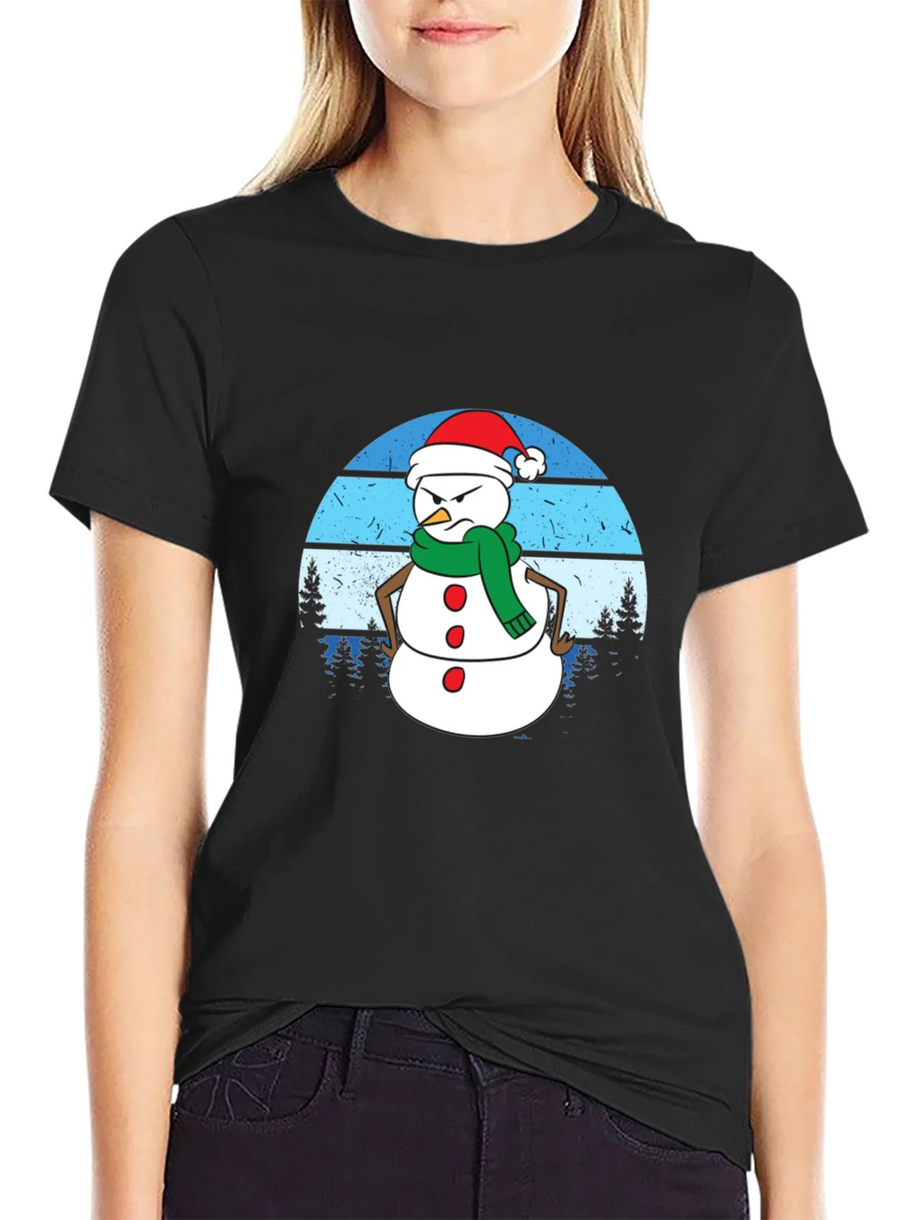 Grumpy Snowman Graphic Tee - Holiday Humor product image 2