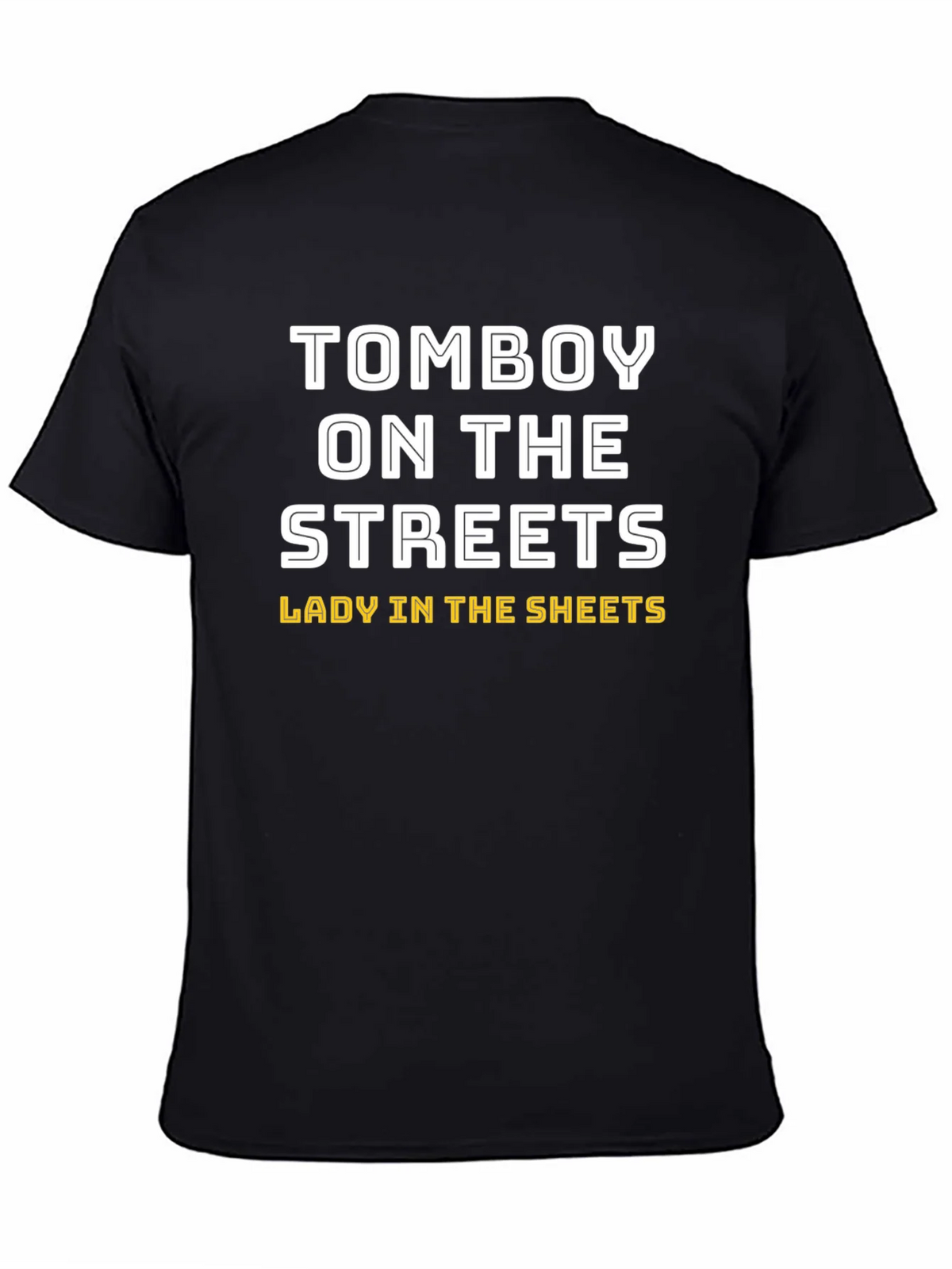Tomboy On the Streets Lady In Sheets Black T-Shirt product image 4